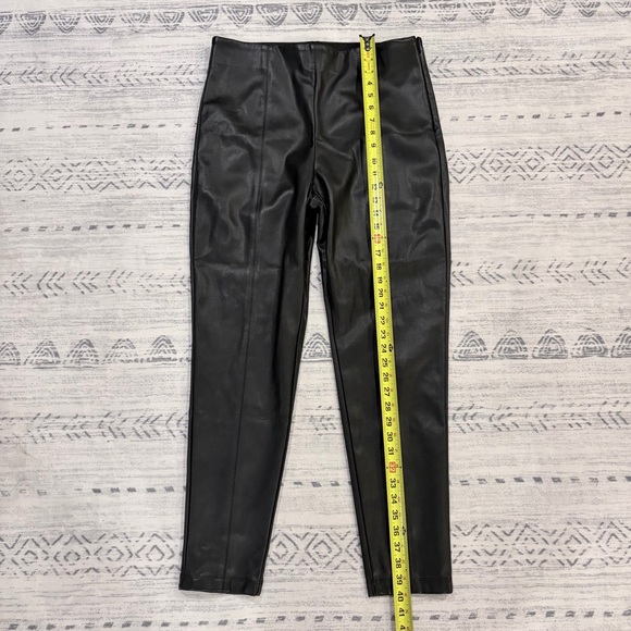 Ann Taylor Chic Polished Faux Leather Pants Leggings Modern Edgy Versatile Large - Picture 6 of 9